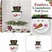 Advent Calendar Wall Decor Snowman Countdown Christmas for Indoor Outdoor one size