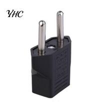 EU Plug Converter US to Adapter Compact Safe ABS Black Power for Wall
