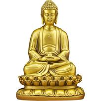 Brass Medicine Buddha Feng Shui Statue – Chinese Health & Longevity Figurine for Entryway, Home Office Desk or Shelf Decor, Meditation Space, Gift