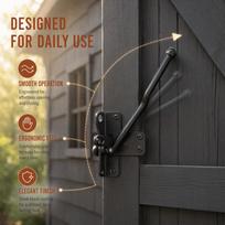 Durable Gate Latch Kit Easy Install Fence Bolt Lock Heavy Self-Locking Gate Latch  Wooden Fences