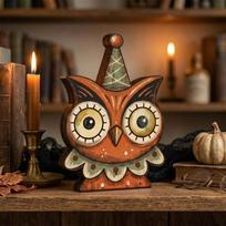 Cartoon Halloween Wooden Tabletop Sign Farmhouse Style Halloween Tiered Tray Decor  Indoor Decor Style D