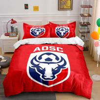 Red Bedding Set with Bull Logo Bedding Duvet Cover Set Duvet Cover Pillowcases  (1 * Duvet Cover 2 * Pillowcases, without duvet insert) 135x200cm
