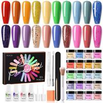 NOCIS Nail Extension Carving Dipping Powder Set Nail Carving Powder DIY Nail Art Kit for Beginners Professional Nail Dipping Powder Set 20 color infiltration powder suit-03