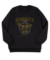 B Mighty Bear Spray Oversized Triple Terry Sweatshirt Brown/L