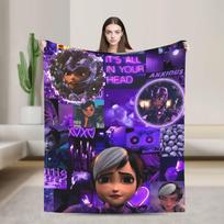 Trollhunters Tales Of Arcadia Flannel Blankets Soft Durable Throw Blanket for Couch Chair Travel Office Bedspread Sofa Bed Cover Size: 75*100cm, Weight: 230 GSM