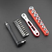 Right Angle Design Ratchet Screwdriver Set Drive Bit Set Torx Bit Driver  Automotive Maintenance raudona