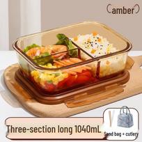 Younor Glass Partitioned Microwave Lunch Box