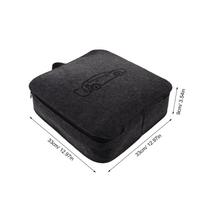 Ev Charging Cable Storage Bag Felt Organizer Portable Car Trunk Tool Case for Electric Vehicle Charger Accessories Protection tamsiai pilka spalva