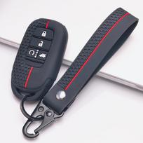 Soft Silicone Remote Key Case for Honda Accord Civic CR V HR V Pilot Passport Odyssey Ridgeline Insight Clarity Fit Jazz with Keychain Key Fob Case juoda
