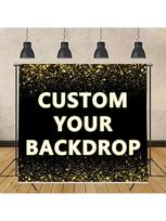 Custom Vinyl Backdrop Personalized Backdrop Customized Banner Image Background for Birthday Prom Graduation Party Anniversary 5X3FT(1.5X1M)