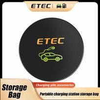ETEC EV Car Charging Cable Storage Carry Bag For Electric Vehicle Charger Plugs Round