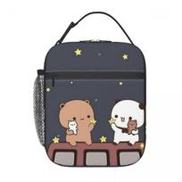 Bubu And Dudu Watching The Moon Togethe Insulated Lunch Bag for Women Children Leakproof Food Boxes Thermal Lunch Box Tote One Size