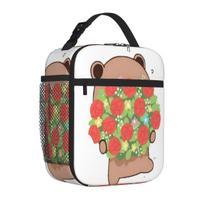 Bestselling Dudu Gives Bubu Flowers For Valentine S Day Trendy Neoprene Lunch Bag Diet Meal Packing Kids Lunch Bag One Size