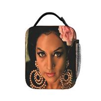Lola Flores Lunch Bag  Retro Lunch Box For Girls Office Portable Cooler Bag Waterproof Print Tote Food Bags One Size