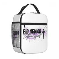 Bestselling FIG Senior Rhythmic Gymnast Purple Black Breathable Design Food Cooler Bag Homemade Bento Thermal Tote One Size