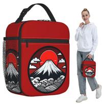 Mount Fuji And The Great Wave Off Kanagawa Insulated Lunch Bag for Women Office Cooler Thermal Food Box Tote Lunch Boxes One Size