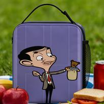 Funny Comedy Character Lunch Bag Mr.Bean Convenient Lunch Box Men School Designer Cooler Bag Fun Oxford Thermal Lunch Bags One Size