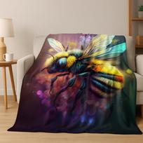 Cowboy Hat Print Blanket Reversible Flannel Throw for Western Style AllSeason Comfort Ranch Life Gift Size: 75*100cm, Weight: 230 GSM