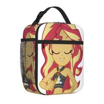 Bestselling Sunset Shimmer Sea Happy Equestria Girls Beach Earthy Tone Insulated Lunch Pouch Staff Lunch Travel Lunch Bag One Size