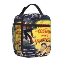 Bestselling Abbott And Costello Meet Frankenstein 1948 Rainbow Print Nylon Lunch Bag Classroom Meal Large Lunch Bag One Size