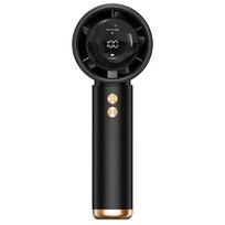 Mini rankinis ventiliatorius USB greitas įkrovimas Nešiojamas oro skaičiavimo ventiliatorius Tylus asmeninis didelio greičio ventiliatorius kelionėms lauko veiklai juoda