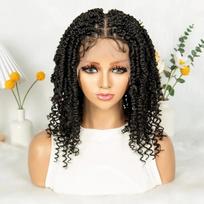 European American Popular Micro Curly Full Lace Wig Ladies Daily Wear Hairpiece Bulk Order (as the picture,10 inches)