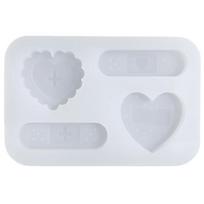Love Filled Quicksand Silicone Mold Epoxy Resin Casting Mold Pendant Jewelry 1