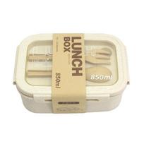 Sealed Wheat Straw Lunch Box Leakproof Wheat Straw Food Container  Office Workers smėlis
