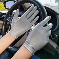 Cycling Men Spandex Elastic Pure Color Thin Anti-UV Sun Protection Etiquette Gloves Driving Gloves pilka