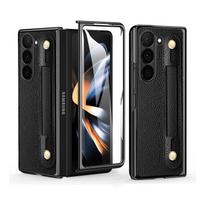 VIETAO Compatitable with Samsung Galaxy Z Fold 7 Case with Kickstand Holder, Plating Edge Z Fold 6 Case with Front Screen Glass For Samsung z fold 6