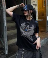 Cargo Bros For Woman Star Wings Short Sleeve T-Shirt (Black) Xl