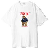 Yda White Teddy Bear Hoodie Short Sleeve T-Shirt White/L