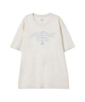 Make It Two [Black Letter]Crew Neck Tee_Cream L