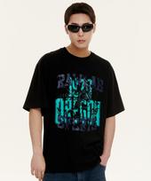 Row Lab Raw Cracked Vintage Short Sleeve Tee - Black M