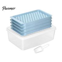 Easy Clean Ice Tray Mini Cube with Bin And Scoop, Small Round Silicone Ball Mold for Coffee Drinks, Release Stackable Freezer Whiskey 27cm šviesiai mėlyna spalva