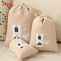 Travel Packing Cubes Organizer With Durable Waterproof Material For Luggage Use Beige