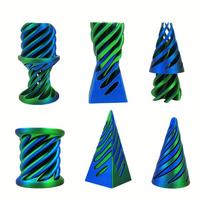3D Print Spiral Cone, Fractal Restless Colorful Rotating Spiral Design, Stress Relief Desk Mini Stress Relief Desktop Decoration M