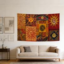 Bohemian Sun Tapestry Color Face Backdrop Home Party Bedroom Decoration Background cloth Tapestry Perfect Art Gifts For Friends 100X70CM