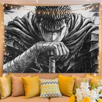 Berserk Anime Tapestry Wall Hanging Manga Art Wall Decor for Bedroom Dorm Living Room Home Decoration 100X70CM