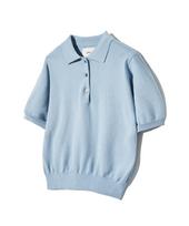 Yale Women'S Supima Cotton Short Sleeve Polo Knit Light Blue Note/S