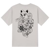 Khan 6312 Ktc0057 Maneki-Neko Short Sleeve T-Shirt - Beige Beige/L
