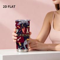 Car Tumbler 591ml Chess Skull Elephant Element Straw Cup hot cold cup stainless steel tumbler portable tumbler coffee tumbler Car Tumbler 591ml