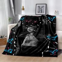 29 Style H-Harry Styles Singer Star Soft Flannel Blanket for Beds Bedroom Sofa Picnic,Throw Blanket for Leisure Nap Gift Size: 75*100cm, Weight: 230 GSM