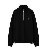 Edible Let Mini Eddy Logo Embroidered Half-Zip Sweatshirt - Black Xl