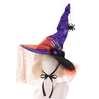 Lace Witch Hat Eyeball Flower Wizard Cap Cool Halloween Hat  Parties