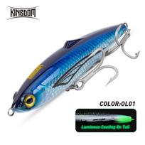 Kingdom Kingpro OP120/150 Sinking Pencil Fishing Lure 150mm Artificial Luminous Coating Wobblers Hard Baits for Sea Fishing Lure 66g-OL01