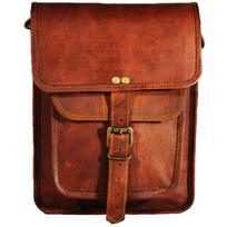 Rudas kuprinės ožkos odos rankų darbo vintage Messenger tikras kryžminio kūno krepšys. Dydis 11x9x3 colių 11 x 9 x 3 Inches ruda