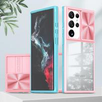 Skaidrus dėklas, skirtas Samsung Galaxy S22 S23 Ultra Plus 5g slankiojančio lango objektyvo dangtelio dizaino telefono dangtelis, skirtas Samsung S22plus S23plus For Galaxy S22 Ultra juoda