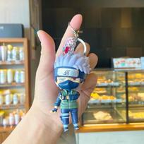 Naruto Naruto Kakashi Kakashi Hatake raktų pakabukas Anime silikoninis raktų pakabukas 5 cm 5 žalia