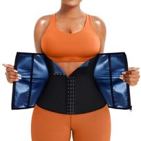 „Sweat Sauna Waist Trainer“ korseto kirpimo mašinėlė moterims apatinės pilvo dalies liekninamojo diržo riebalus deginanti kūno formavimo priemonė sportinė juosta, treniruotė, formuojanti drabužiai modeliuojantys dirželiai XL mėlyna